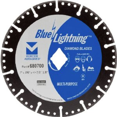 Multi-Purpose Diamond Blades - 14" x .110 x 1", 20mm DPH, Qty. 1, Mercer Abrasives 680140 (Qty. 1)