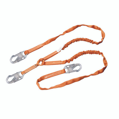 Miller Titan Shock-Absorbing Lanyard, Single Leg w/ Locking Snap Hook