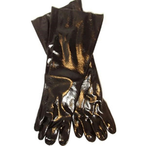 MCR Safety Supported PVC Gloves, Single Dipped, Smooth Finish, 18" Gauntlet, 12 Pair #6218MG
