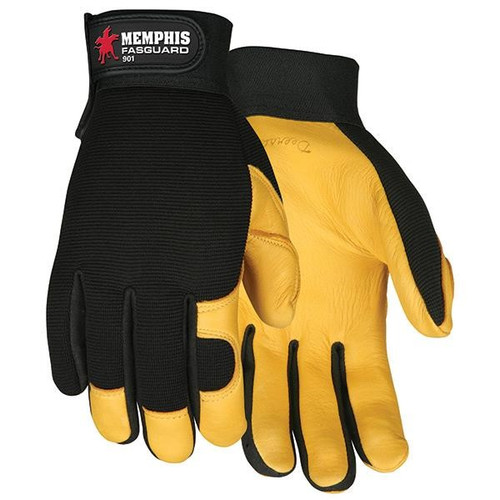 Memphis Fasguard Multi-Purpose, Deerskin Leather Palm Gloves, X-Large (1 Pair)