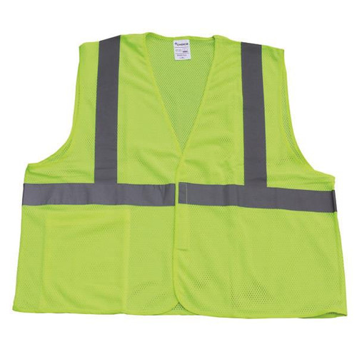 TruForce Class 2 Solid Mesh Safety Vest, Lime, 4X-Large