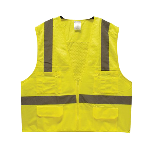 TruForce Class 2 Surveyor's Safety Vest, Lime, Medium