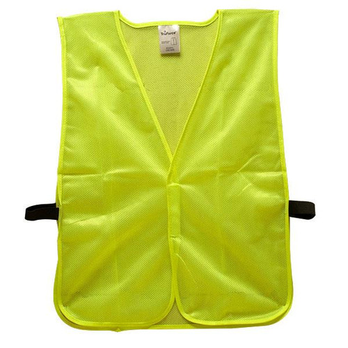 TruForce General-Purpose Mesh Safety Vest, Lime w/ 1" Silver Stripes