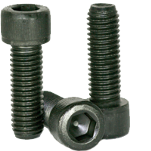 #8-32 x 1-1/2" Partially Threaded Socket Head Cap Screws Coarse Thermal Black Oxide (100/Pkg.)