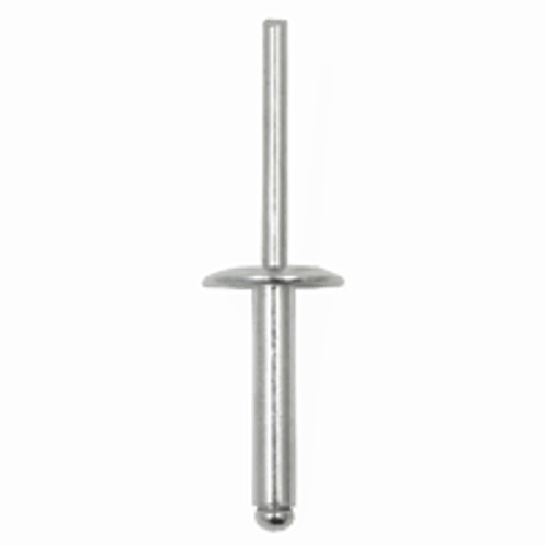 ABA 6-10L 3/16 (.501-.625) x 0.800 Aluminum/Aluminum Large Dome Head Blind Rivet (500/Pkg.)