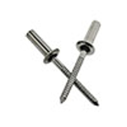 STSSCE 4-2 1/8 (.020-.125) Stainless Steel 304/Stainless Steel 420 Grooved Dome Closed-End Blind Rivets (500/Pkg.)