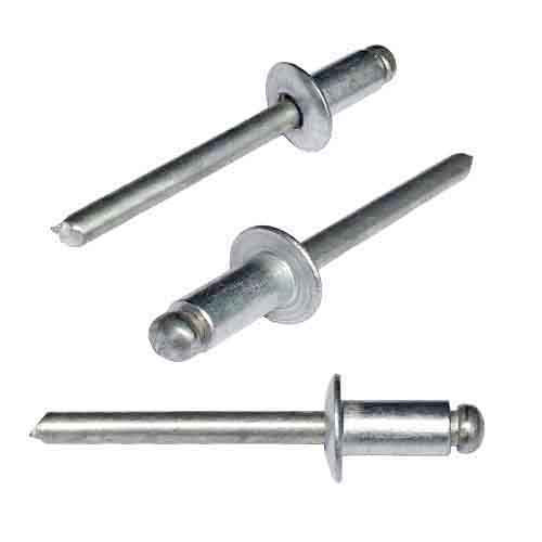 ABA 4-1 1/8 (.031-.062) x 0.188 Aluminum/Aluminum Dome Head Blind Rivet (10000/Bulk Pkg.)