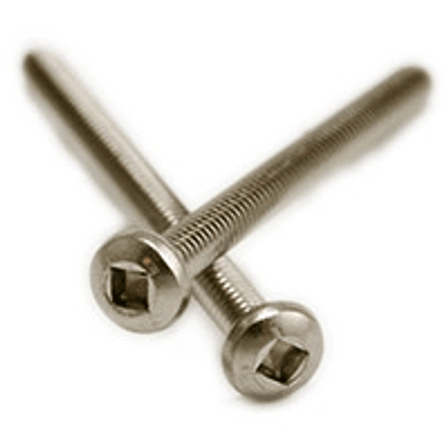 1/4"-20 x 2-1/2" Square Drive Pan Head Machine Screwss, 18-8 Stainless Steel (100/Pkg.)