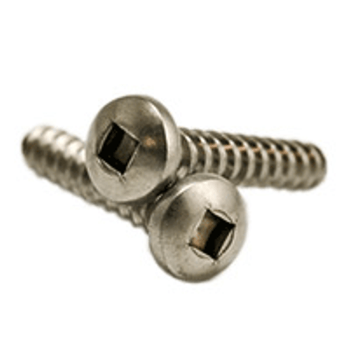 #12 x 3/4" Square Drive Pan Head Self-Tapping Screws Type A, 18-8 Stainless Steel (500/Pkg.)