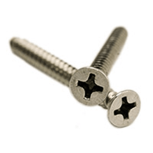 #12 x 1-1/4" Phillips Flat Head Self Tapping Screws Type A, 316 Stainless Steel (500/Pkg.)