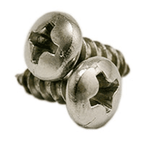 #12 x 3/4" Phillips Pan Head Self Tapping Screws Type A, 316 Stainless Steel (500/Pkg.)