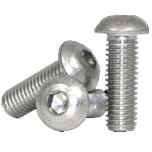 #4-40 x 1/2" Fully Threaded Button Socket Head Cap Screws, 316 Stainless Steel (100/Pkg.)