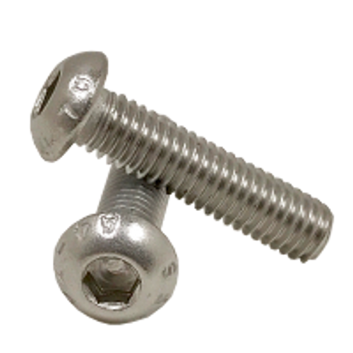M4-0.70 x 8 mm Fully Threaded Button Socket Head Cap Screw, 316 Stainless Steel (A4) (100/Pkg.)