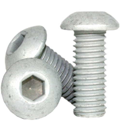 1/4"-20 x 1-1/4" Fully Threaded Button Socket Head Cap Screw, Alloy Mechanical Zinc CR+3 (100/Pkg.)