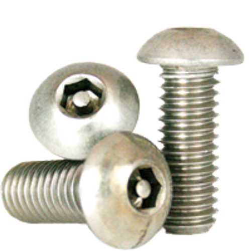 #8-32 x 3/8" (FT) Button Head Socket Cap Tamper Resistant Screw with Pin, 18-8 Stainless Steel (100/Pkg.)