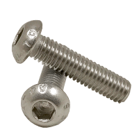 M5-0.80 x 50 mm Fully Threaded Button Socket Head Cap Screw, 316 Stainless Steel (A4) (1500/Bulk Pkg.)
