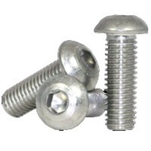 1/2"-13 x 1" Fully Threaded Button Socket Head Cap Screws, 316 Stainless Steel (400/Bulk Pkg.)