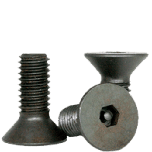 #10-32 x 1-1/4" (FT) Flat Head Socket Cap Security Screw with Pin, Alloy Thermal Black Oxide (100/Pkg.)