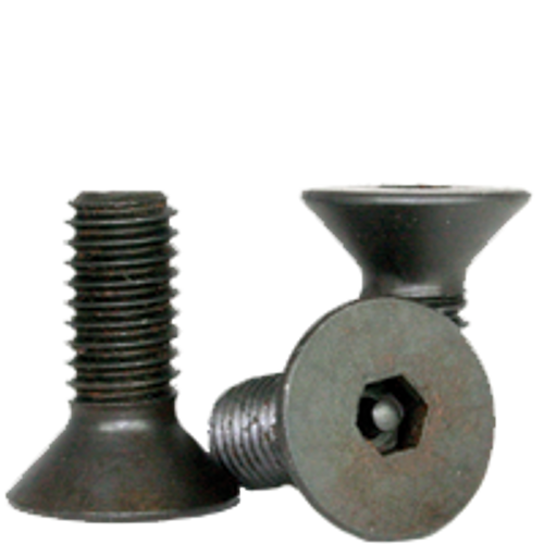3/8"-16 x 1-1/2" (FT) Flat Head Socket Cap Security Screw with Pin, Alloy Thermal Black Oxide (100/Pkg.)