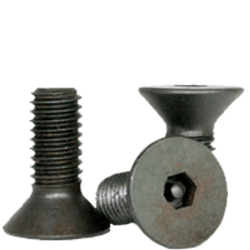 1/4"-20 x 1/2" (FT) Flat Head Socket Cap Security Screw with Pin, Alloy Thermal Black Oxide (5000/Bulk Pkg.)