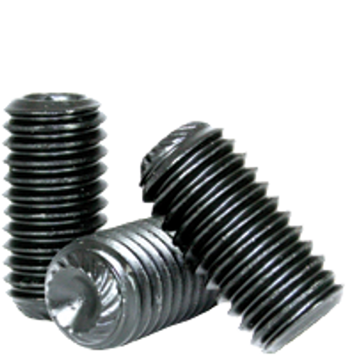 #10-32 x 1/2" Knurled Cup Point Socket Set Screws, Zinc-Bake CR+3 (100/Pkg.)