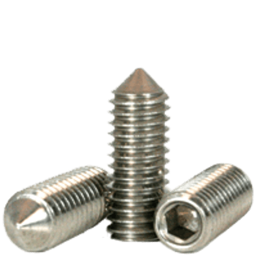 1/2"-13 x 1" Socket Set Screws Cone Point, 18-8 Stainless Steel (100/Pkg.)