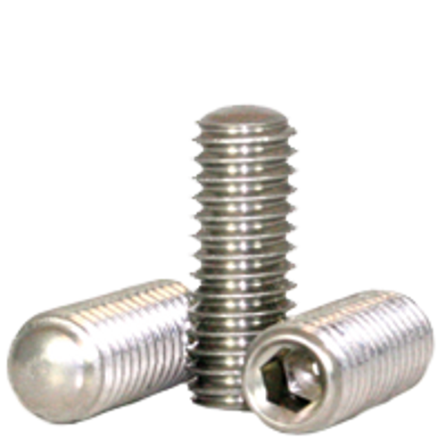 5/16"-24 x 5/16" Socket Set Screws Oval Point, 18-8 Stainless Steel (100/Pkg.)