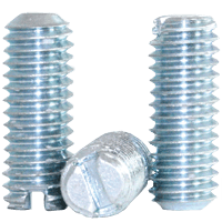 3/8"-16 x 3/8" Slotted Set Screws Coarse Alloy Case Harden Zinc (100/Pkg.)