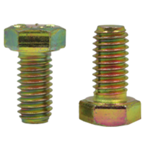 3/4"-10 x 2-1/2" Grade 8 Hex Cap Screw, Nylon Patch, Zinc Yellow Cr+6 (USA) (1/Pkg.)