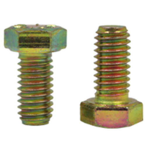 1/4"-20 x 4" Partially Threaded Hex Cap Screws Grade 8 Coarse Zinc-Yellow Cr+6 Bake (450/Bulk Pkg.)