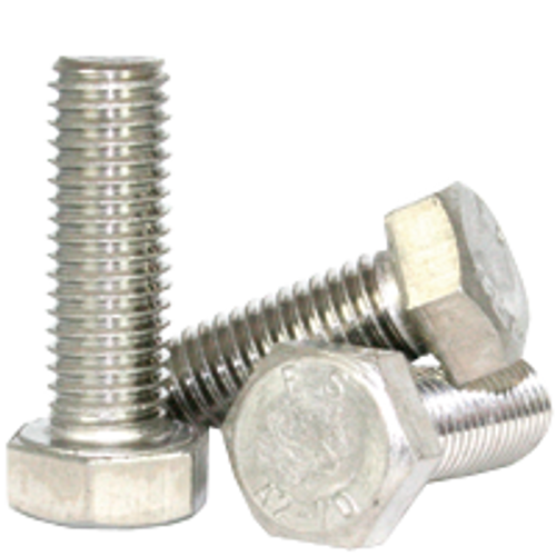 M5-0.80 x 25 mm Fully Threaded DIN 933 Hex Cap Screws Coarse Stainless Steel A2 (100/Pkg.)