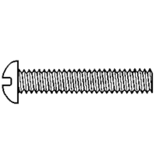 #6-32 x 1/2" Coarse Round Head Slot Machine Screwss, Stainless Steel 304 (1000/Pkg.)