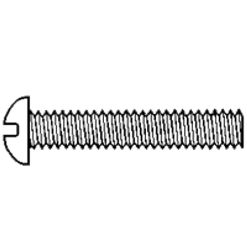 #10-32 x 3/4" (Fully Threaded) Fine Round Head Slot Machine Screwss, Stainless Steel 304 (500/Pkg.)