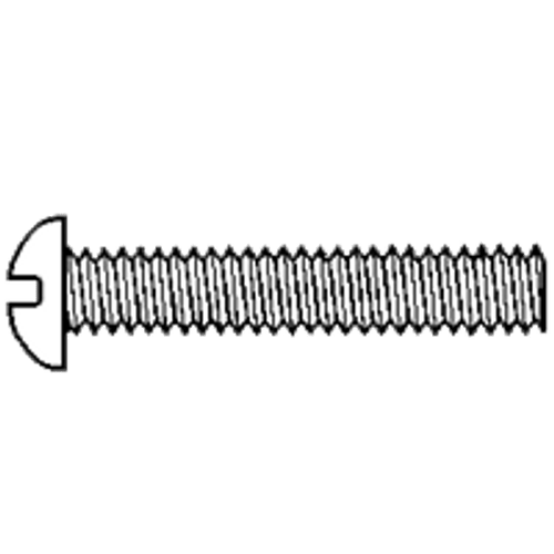 #10-32 x 2" (Fully Threaded) Fine Round Head Slot Machine Screwss, Stainless Steel 304 (200/Pkg.)