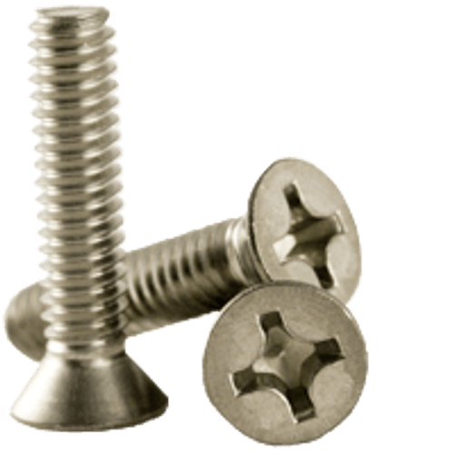 #6-32 x 1" (Fully Threaded) UNC Undercut Machine Screws Phillips Flat Head Coarse Stainless A2 (18-8) (1000/Pkg.)