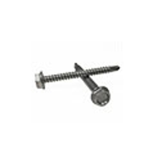 #8-18 x 1/2" (FT) Indented Hex Washer Head Unslotted ,#2 Point BSD Self Drilling Screws Hardened Stainless Steel 410 (6000/Bulk Pkg.)