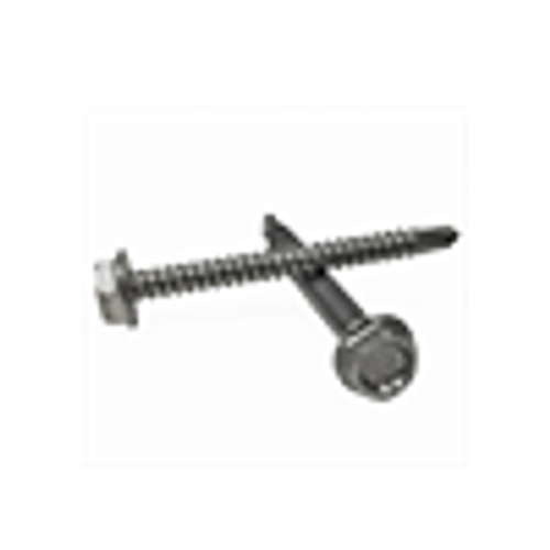 #10-16 x 1-1/2" (FT) Indented Hex Washer Head Unslotted, #3 Point BSD Self Drilling Screws Hardened Stainless Steel 410 (500/Pkg.)