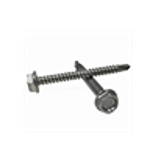 #12-14 x 1" (FT) Indented Hex Washer Head Unslotted, #3 Point BSD Self Drilling Screws Hardened Stainless Steel 410 (500/Pkg.)