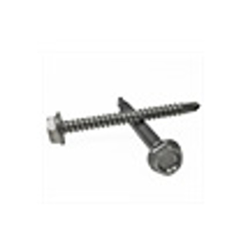 #12-14 x 3" (FT) Indented Hex Washer Head Unslotted, #3 Point BSD Self Drilling Screws Hardened Stainless Steel 410 (200/Pkg.)
