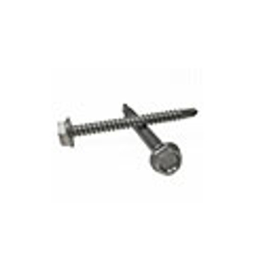 1/4"-14 x 3" (FT) Indented Hex Washer Head Unslotted, #3 Point BSD Self Drilling Screws Hardened Stainless Steel 410 (100/Pkg.)