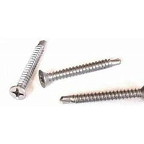 #8-18 x 1-1/2" (FT) Flat Head Phillips, #2 Point BSD Self Drilling Screws Hardened Stainless Steel 410 (500/Pkg.)