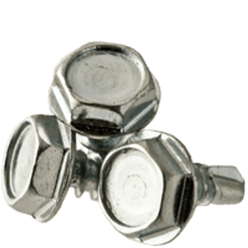 #12-14 x 1 1/2" Indented Hex Washer Head Unslotted, #3 Point Proferred Self Drilling Screw, Zinc Cr+3 (5 Lbs./Pkg.)