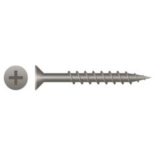 #8 x 1-1/2" Phillips Flat Head Particle Board Screws Plain & Lubed (6,000/Bulk Pkg.)