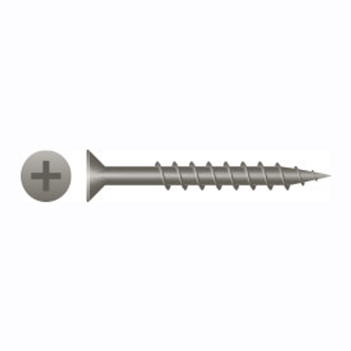 #8 x 1-3/4" Phillips Flat Head Particle Board Screws Plain & Lubed (4,000/Bulk Pkg.)