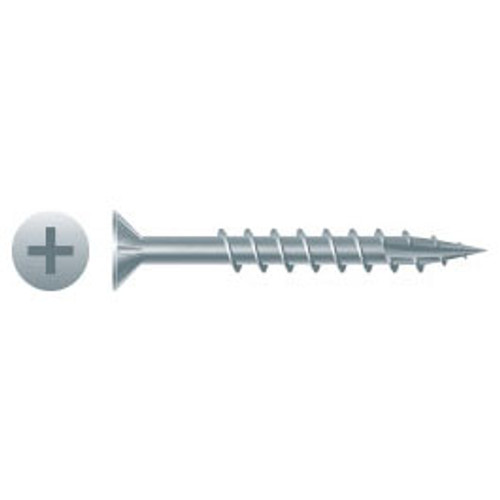 #9 x 2-1/2" Phillips Flat Head w/Nibs Particle Board Screws, Type 17, Zinc Plated (2,500/Bulk Pkg.)