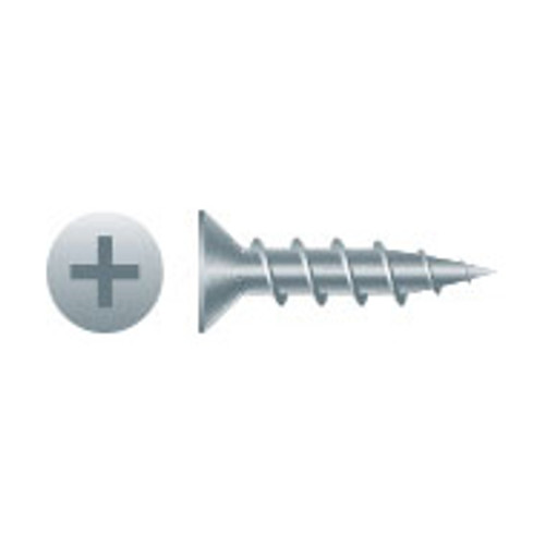 #6 x 1/2" Phillips Flat Head Particle Board Screws, Hinge Screw, Zinc (25,000/Bulk Pkg.)