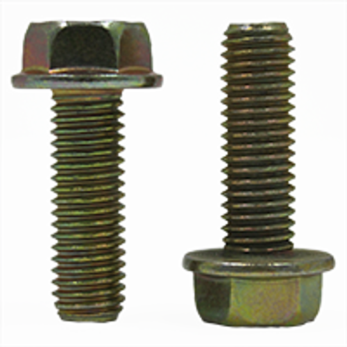 1/4"-20 x 1-1/4" Fully Threaded Serrated Hex Flange Screws, 18-8 Stainless Steel w/Wax (100/Pkg.)