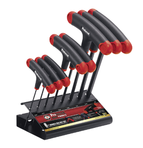 8 Piece (Sae 5/64"-3/8") Sae Proferred T-Handle Hex Key Set