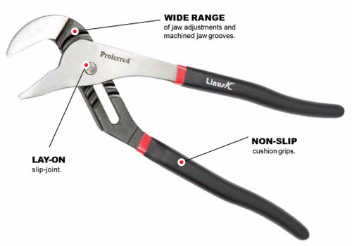 10" Coated Grip Proferred Straight Jaw Groove Joint Pliers