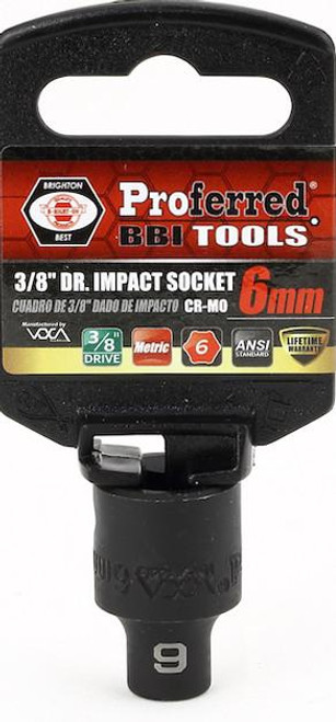 17 mm Impact 6 Point 3/8" Drive Metric Socket